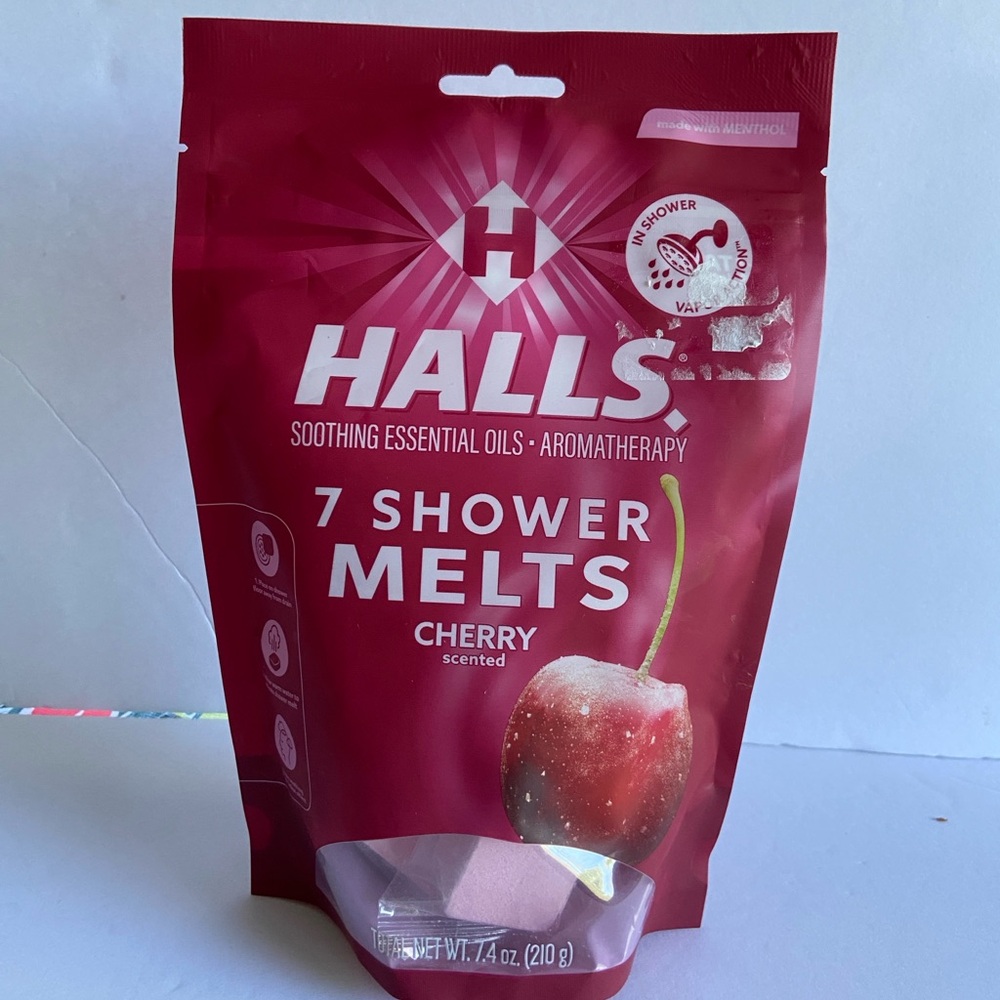 NEW HALLS 7pk Shower Melts- Cherry Scented